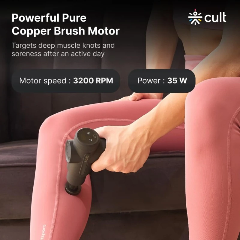 CULT Volt X, Full Body Professional Gun Massager with Hot and Cold Therapy, 3000mAh battery, QuietMotion Tech, 6 Interchangeable heads, 6 Speed levels, Silicone head, Carry Pouch. CULT Volt X, Full Body Professional Gun Massager with Hot and Cold Therapy, 3000mAh battery, QuietMotion Tech, 6 Interchangeable heads, 6 Speed levels, Silicone head, Carry Pouch.