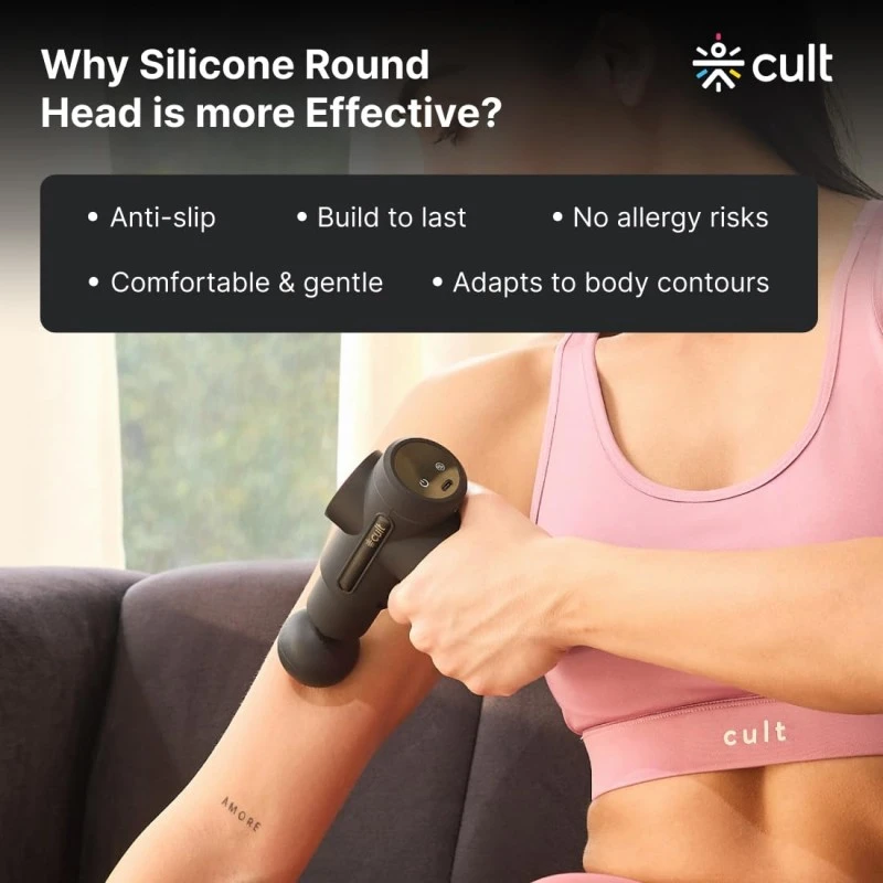CULT Volt X, Full Body Professional Gun Massager with Hot and Cold Therapy, 3000mAh battery, QuietMotion Tech, 6 Interchangeable heads, 6 Speed levels, Silicone head, Carry Pouch. CULT Volt X, Full Body Professional Gun Massager with Hot and Cold Therapy, 3000mAh battery, QuietMotion Tech, 6 Interchangeable heads, 6 Speed levels, Silicone head, Carry Pouch.