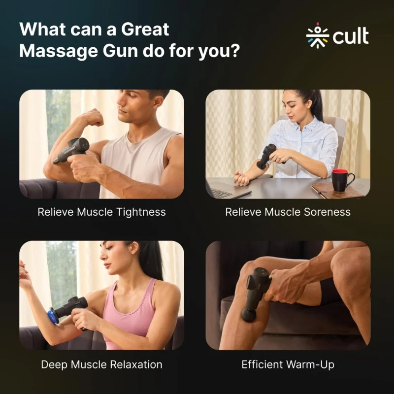 CULT Volt X, Full Body Professional Gun Massager with Hot and Cold Therapy, 3000mAh battery, QuietMotion Tech, 6 Interchangeable heads, 6 Speed levels, Silicone head, Carry Pouch. CULT Volt X, Full Body Professional Gun Massager with Hot and Cold Therapy, 3000mAh battery, QuietMotion Tech, 6 Interchangeable heads, 6 Speed levels, Silicone head, Carry Pouch.