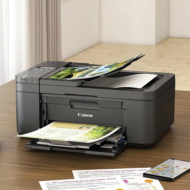 Canon E4570 All-in-One Wi-Fi Ink Efficient Colour Printer with FAX/ADF/Duplex Printing (Black) Canon E4570 All-in-One Wi-Fi Ink Efficient Colour Printer with FAX/ADF/Duplex Printing (Black)