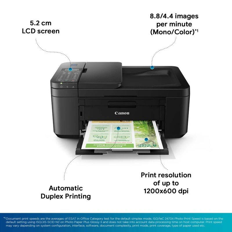 Canon PIXMA E4570 All in One (Print, Scan, Copy) WiFi Ink Efficient Colour Printer with FAX and Auto Duplex Printing for Home/Office Canon PIXMA E4570 All in One (Print, Scan, Copy) WiFi Ink Efficient Colour Printer with FAX and Auto Duplex Printing for Home/Office