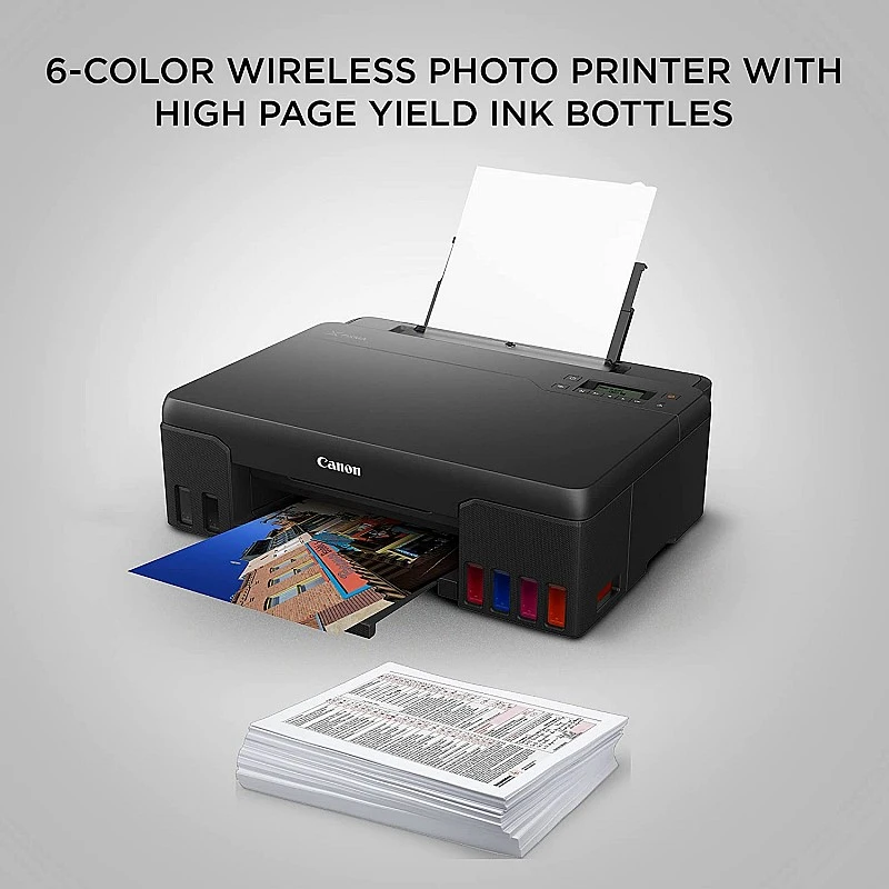 Canon PIXMA G570 Single Function (Print only) 6-Colour Inktank Wi-Fi Photo Printer, Black, Standard Canon PIXMA G570 Single Function (Print only) 6-Colour Inktank Wi-Fi Photo Printer, Black, Standard