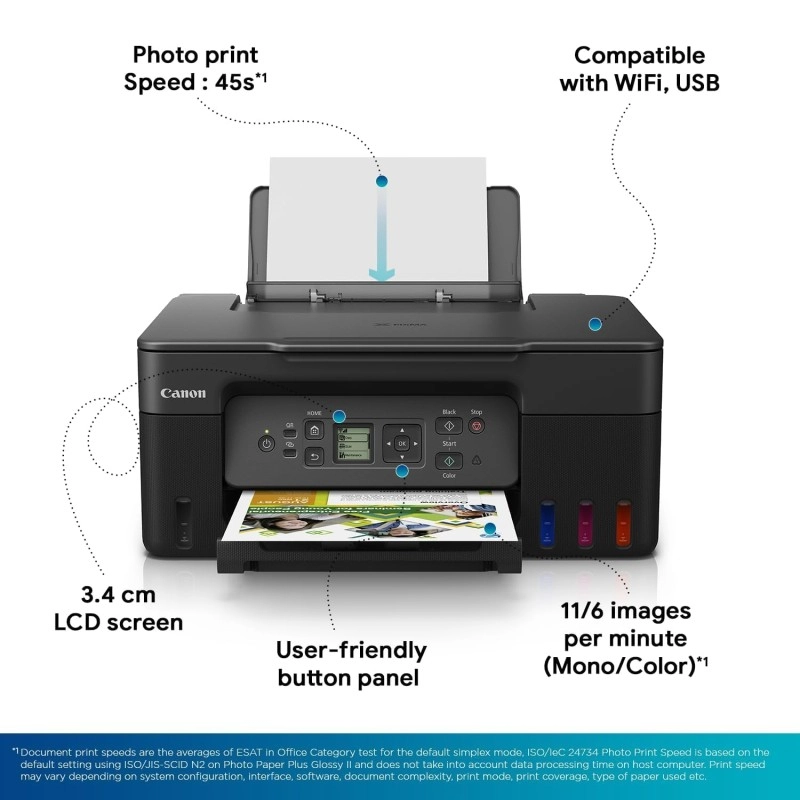 Canon PIXMA MegaTank G3770 BK All-in-one WiFi Inktank Colour Printer