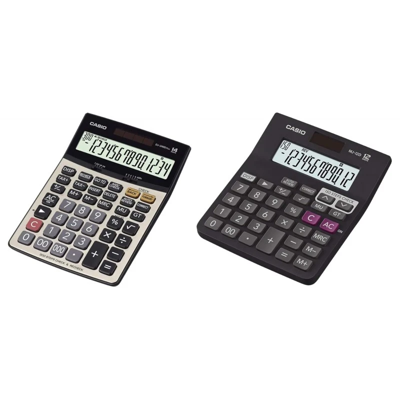 Casio DJ-220D Plus 300 Steps Check & Correct Premium Basic Calculator with Metallic Faceplate & Bigger Screen/Keys (12 Digit), Silver and Black Casio DJ-220D Plus 300 Steps Check & Correct Premium Basic Calculator with Metallic Faceplate & Bigger Screen/Keys (12 Digit), Silver and Black