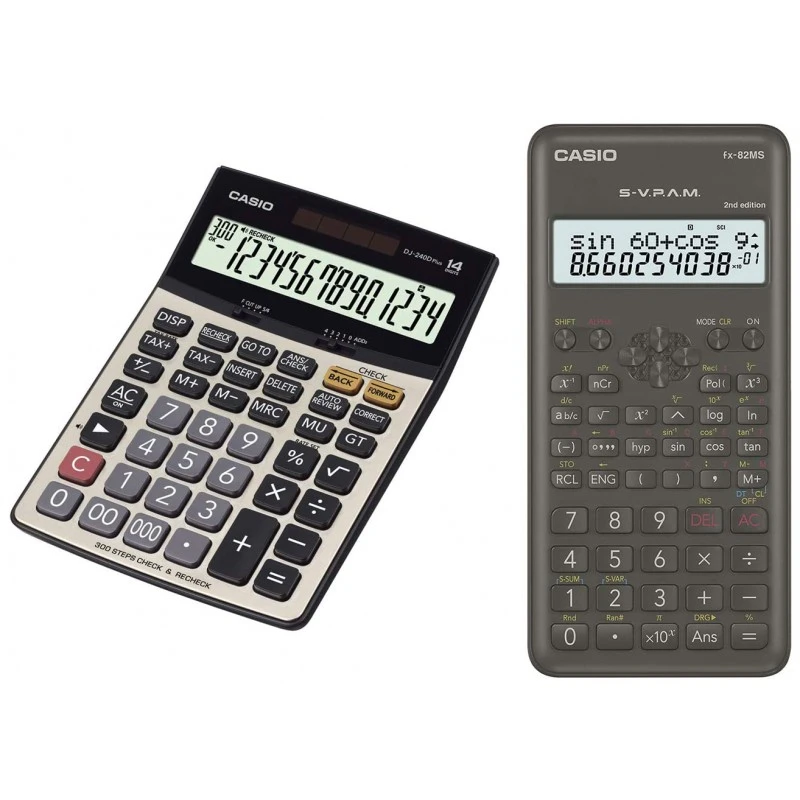 Casio DJ-220D Plus 300 Steps Check & Correct Premium Basic Calculator with Metallic Faceplate & Bigger Screen/Keys (12 Digit), Silver and Black Casio DJ-220D Plus 300 Steps Check & Correct Premium Basic Calculator with Metallic Faceplate & Bigger Screen/Keys (12 Digit), Silver and Black