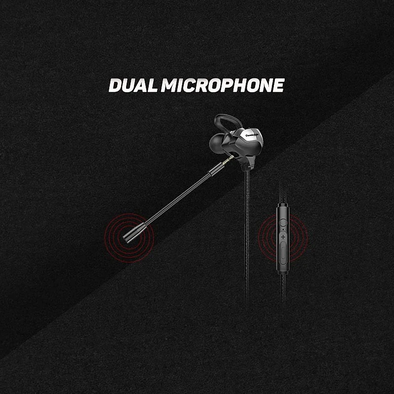 Cosmic Byte CB-EP-06 in-Ear Earphones with Inbuilt and Detachable Dual Microphone, Lightweight, Hi-Fidelity Drivers (Black/Silver) Cosmic Byte CB-EP-06 in-Ear Earphones with Inbuilt and Detachable Dual Microphone, Lightweight, Hi-Fidelity Drivers (Black/Silver)