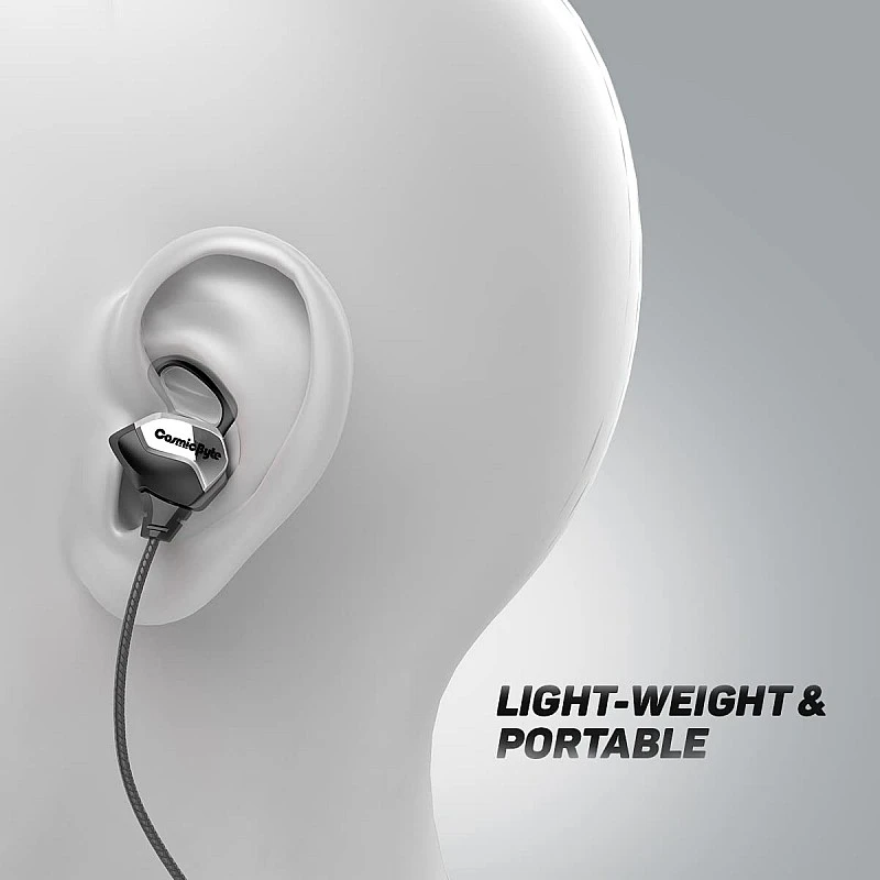 Cosmic Byte CB-EP-06 in-Ear Earphones with Inbuilt and Detachable Dual Microphone, Lightweight, Hi-Fidelity Drivers (Black/Silver) Cosmic Byte CB-EP-06 in-Ear Earphones with Inbuilt and Detachable Dual Microphone, Lightweight, Hi-Fidelity Drivers (Black/Silver)