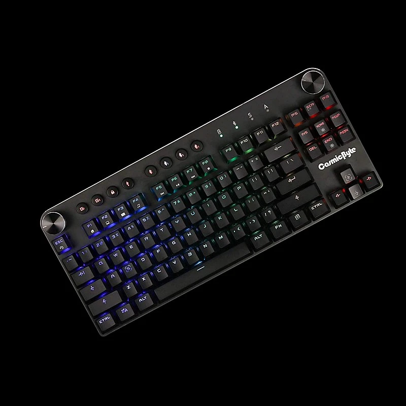 Cosmic Byte CB-GK-19 Sirius Bluetooth and Wired Mechanical Keyboard with Per Key RGB, Outemu Brown Switches (Black) Cosmic Byte CB-GK-19 Sirius Bluetooth and Wired Mechanical Keyboard with Per Key RGB, Outemu Brown Switches (Black)