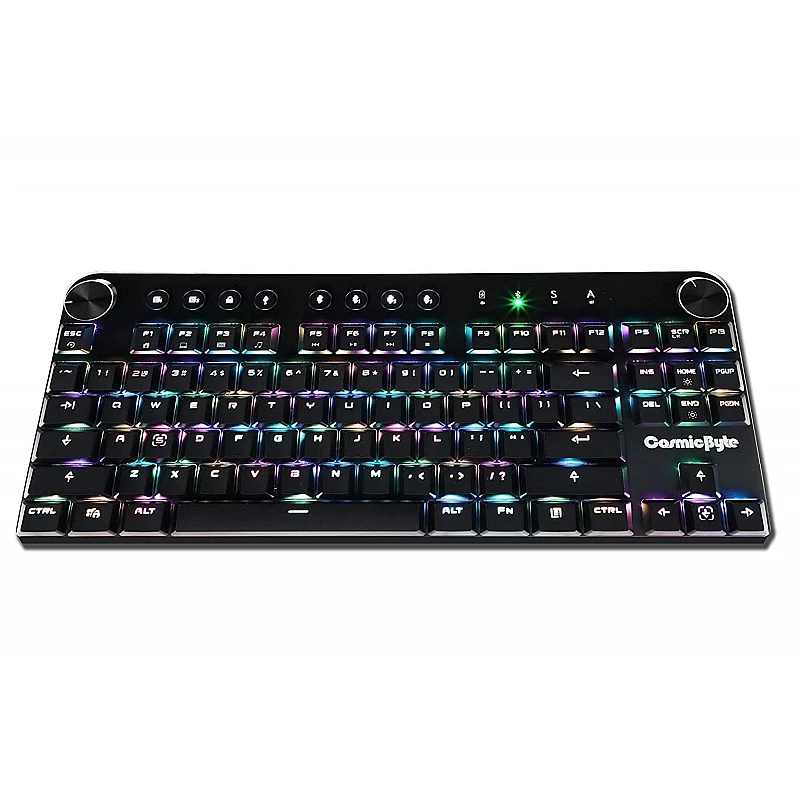 Cosmic Byte CB-GK-19 Sirius Bluetooth and Wired Mechanical Keyboard with Per Key RGB, Outemu Brown Switches (Black) Cosmic Byte CB-GK-19 Sirius Bluetooth and Wired Mechanical Keyboard with Per Key RGB, Outemu Brown Switches (Black)