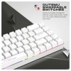 Cosmic Byte CB-GK-36 Artemis 68Key Per Key RGB Wired Mechanical Keyboard with Outemu Swappable Blue Switches and Software (White)