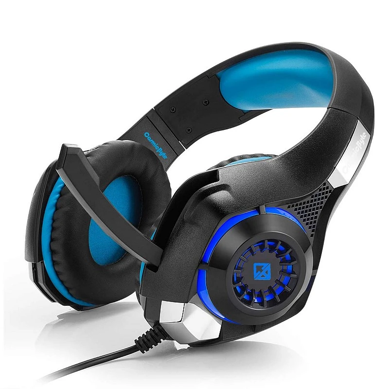 Cosmic Byte GS410 Wired Over-ear Headphones with Mic (Black/Blue, Pack Of 1) Cosmic Byte GS410 Wired Over-ear Headphones with Mic (Black/Blue, Pack Of 1)