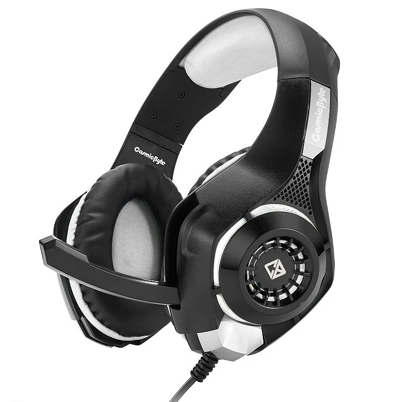 Cosmic Byte GS410 Wired Over-ear Headphones with Mic (Black/Blue, Pack Of 1) Cosmic Byte GS410 Wired Over-ear Headphones with Mic (Black/Blue, Pack Of 1)