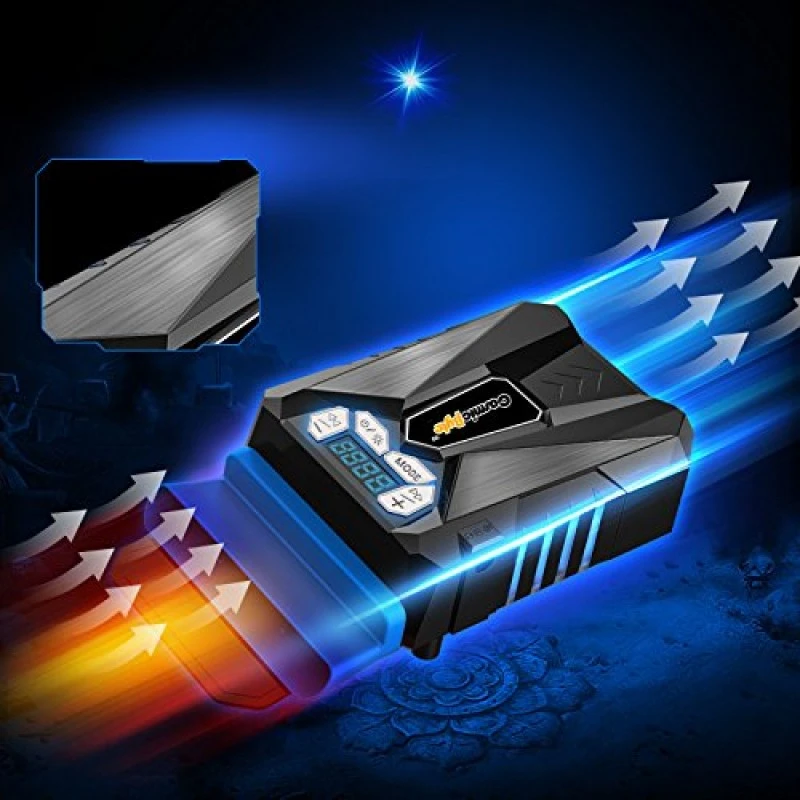 Cosmic Byte Hailstorm Laptop Vacuum Cooler with Temperature Display and Adjustable Fan Speed (Black/Blue) Cosmic Byte Hailstorm Laptop Vacuum Cooler with Temperature Display and Adjustable Fan Speed (Black/Blue)