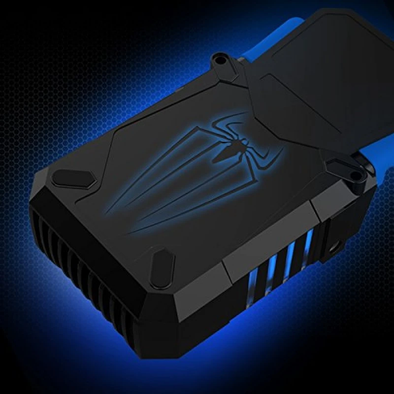 Cosmic Byte Hailstorm Laptop Vacuum Cooler with Temperature Display and Adjustable Fan Speed (Black/Blue) Cosmic Byte Hailstorm Laptop Vacuum Cooler with Temperature Display and Adjustable Fan Speed (Black/Blue)