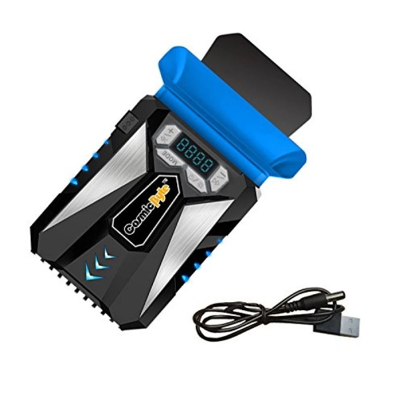 Cosmic Byte Hailstorm Laptop Vacuum Cooler with Temperature Display and Adjustable Fan Speed (Black/Blue) Cosmic Byte Hailstorm Laptop Vacuum Cooler with Temperature Display and Adjustable Fan Speed (Black/Blue)