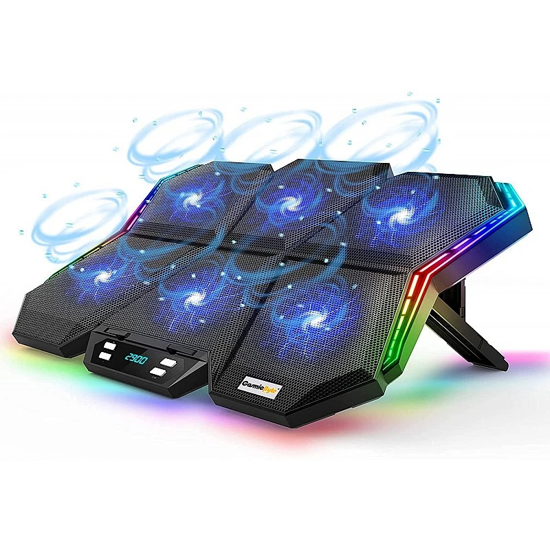Cosmic Byte Meteoroid RGB Laptop Cooling Pad with 6 Fan Upto 17 inch laptops Black Blue Cosmic Byte Meteoroid RGB Laptop Cooling Pad with 6 Fan Upto 17 inch laptops Black Blue