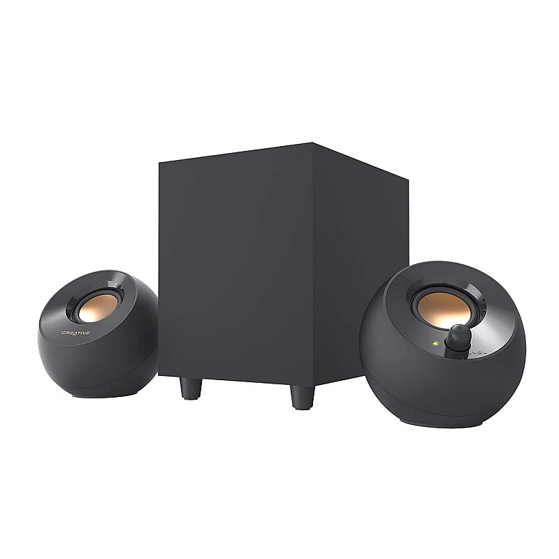 Creative Pebble Plus 2.1 USB-Powered Desktop Speakers with Powerful Down-Firing Subwoofer and Far-Field Drivers, Black Creative Pebble Plus 2.1 USB-Powered Desktop Speakers with Powerful Down-Firing Subwoofer and Far-Field Drivers, Black