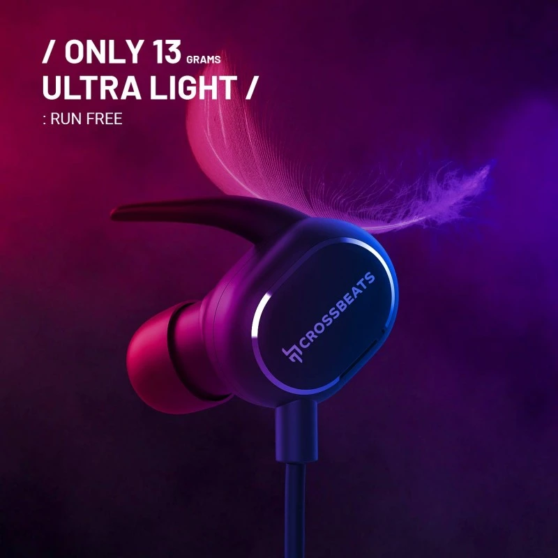 CrossBeats PULSE Wireless Neckband with ASAP Charge, Upto 7hrs Playtime, IPX5, Wireless Bluetooth Earphone with Mic -Black CrossBeats PULSE Wireless Neckband with ASAP Charge, Upto 7hrs Playtime, IPX5, Wireless Bluetooth Earphone with Mic -Black