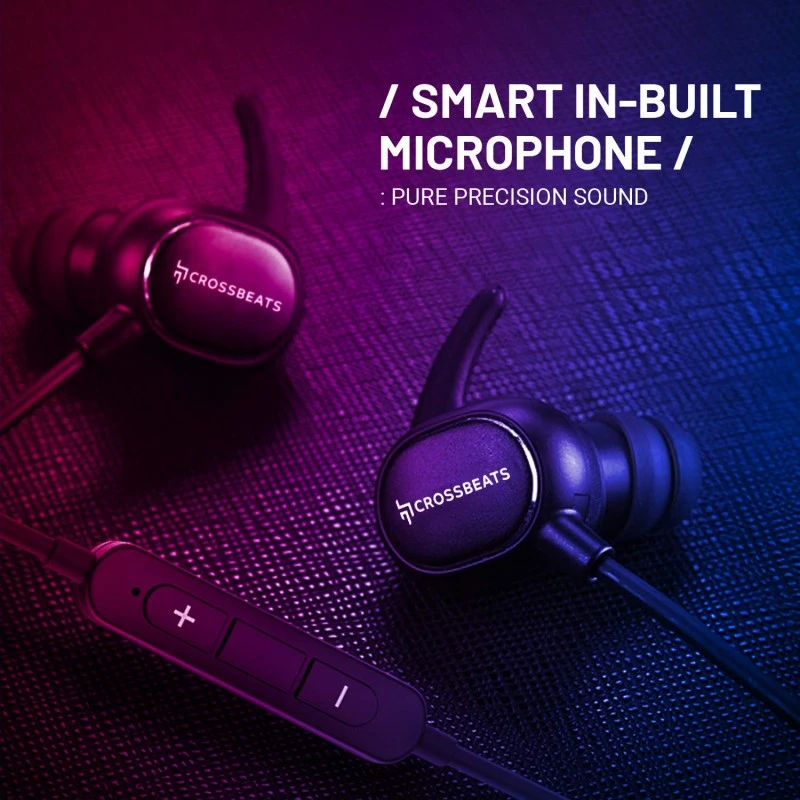 CrossBeats PULSE Wireless Neckband with ASAP Charge, Upto 7hrs Playtime, IPX5, Wireless Bluetooth Earphone with Mic -Black CrossBeats PULSE Wireless Neckband with ASAP Charge, Upto 7hrs Playtime, IPX5, Wireless Bluetooth Earphone with Mic -Black