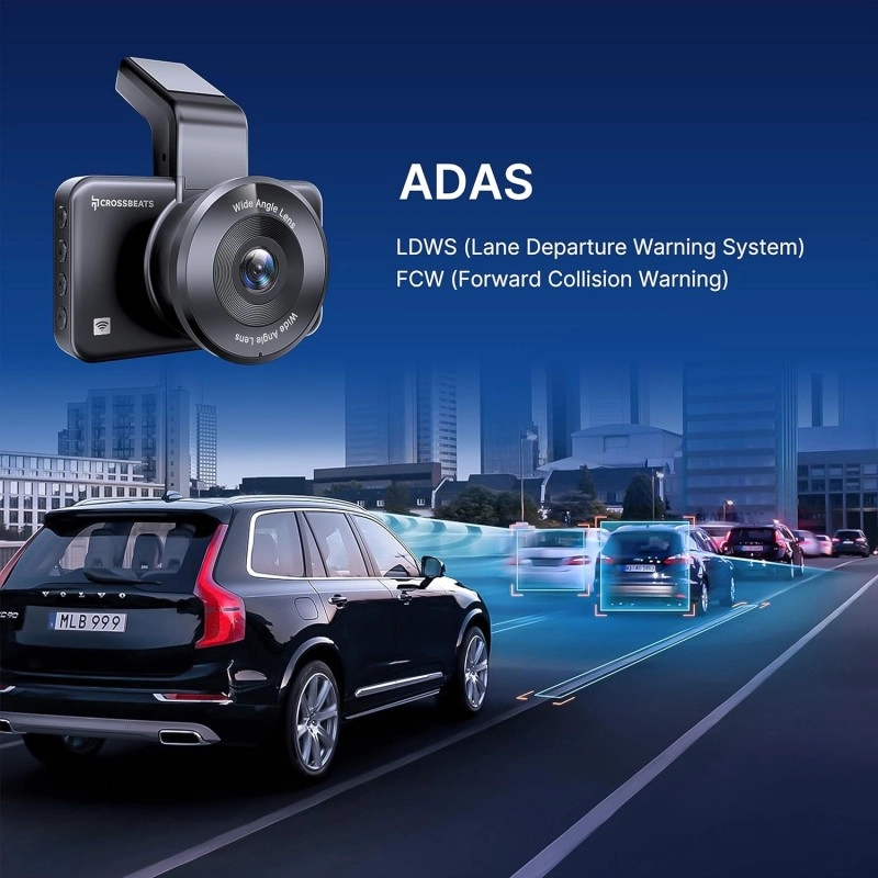 Crossbeats RoadEye Dash Cam| WiFi & APP | Full HD 1080P with 150° Wide Angle| Car Camera| Large 3" Screen Dashcam with Night Vision | G-Sensor | Loop Recording| Parking Monitor| Motion Detection|ADAS Crossbeats RoadEye Dash Cam| WiFi & APP | Full HD 1080P with 150° Wide Angle| Car Camera| Large 3" Screen Dashcam with Night Vision | G-Sensor | Loop Recording| Parking Monitor| Motion Detection|ADAS