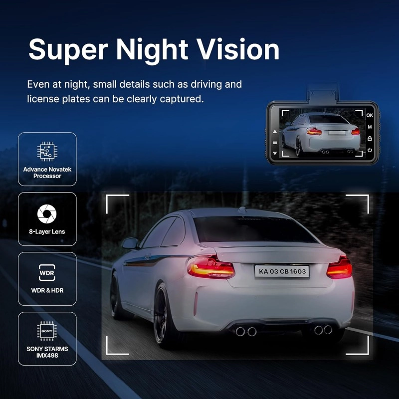 Crossbeats RoadEye Dash Cam| WiFi & APP | Full HD 1080P with 150° Wide Angle| Car Camera| Large 3" Screen Dashcam with Night Vision | G-Sensor | Loop Recording| Parking Monitor| Motion Detection|ADAS Crossbeats RoadEye Dash Cam| WiFi & APP | Full HD 1080P with 150° Wide Angle| Car Camera| Large 3" Screen Dashcam with Night Vision | G-Sensor | Loop Recording| Parking Monitor| Motion Detection|ADAS