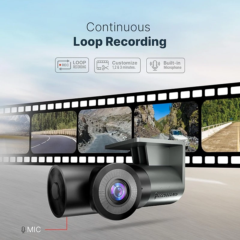 Crossbeats RoadEye Neo Dash Camera for Car | WiFi & APP | 2MP FHD 1080p 170° Wide Angle Dashcam | 360° Front Camera for Car | Night Vision | G-Sensor | Loop & Audio Recording | Easy DIY Set Up Crossbeats RoadEye Neo Dash Camera for Car | WiFi & APP | 2MP FHD 1080p 170° Wide Angle Dashcam | 360° Front Camera for Car | Night Vision | G-Sensor | Loop & Audio Recording | Easy DIY Set Up
