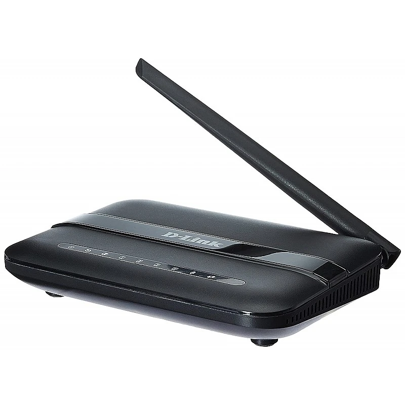 D-Link DSL-2730U Wireless-N 150 ADSL2+ 4-Port Router (Black), Works with RJ-11 D-Link DSL-2730U Wireless-N 150 ADSL2+ 4-Port Router (Black), Works with RJ-11