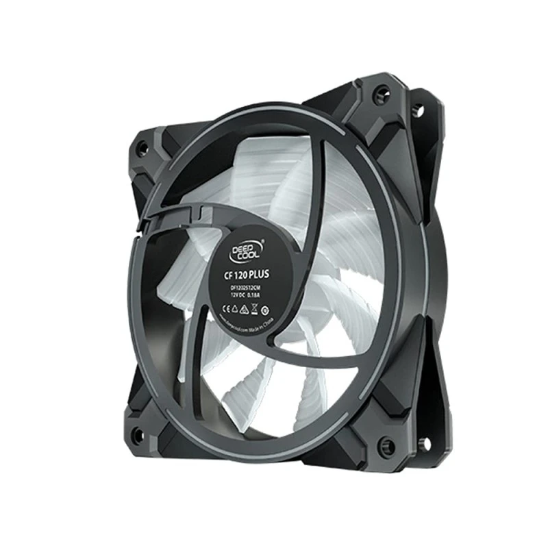 DEEPCOOL CF120 Plus 3 in 1 RGB 120 mm Case Fan Cooler Support A-RGB Motherboard Synchronization - DP-F12-AR-CF120P-3P DEEPCOOL CF120 Plus 3 in 1 RGB 120 mm Case Fan Cooler Support A-RGB Motherboard Synchronization - DP-F12-AR-CF120P-3P