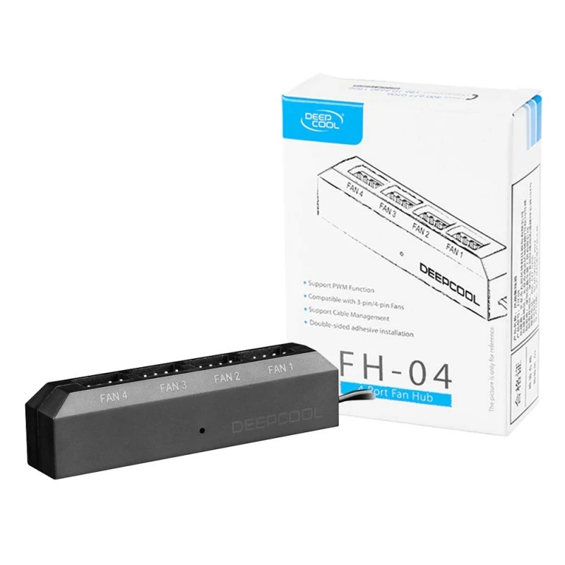 DEEPCOOL Fan Hub Control 4PWM Fan Speed Supports Fan with 3Pin/4Pin Cooling FH-04 DEEPCOOL Fan Hub Control 4PWM Fan Speed Supports Fan with 3Pin/4Pin Cooling FH-04