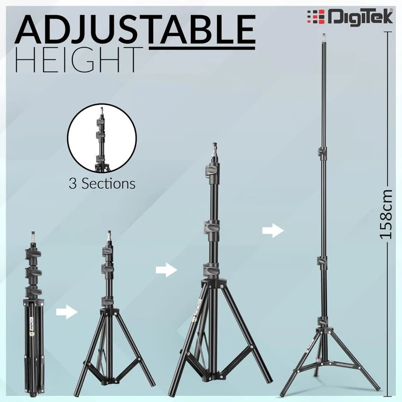 DIGITEK® (DLS-006FT) Lightweight & Portable Aluminum Alloy Light Stand for Ring Light, Reflector, Flash Units, Diffuser, Portrait, Softbox, Studio Lighting & More Ideal for Outdoor & Indoor Shoots DIGITEK® (DLS-006FT) Lightweight & Portable Aluminum Alloy Light Stand for Ring Light, Reflector, Flash Units, Diffuser, Portrait, Softbox, Studio Lighting & More Ideal for Outdoor & Indoor Shoots