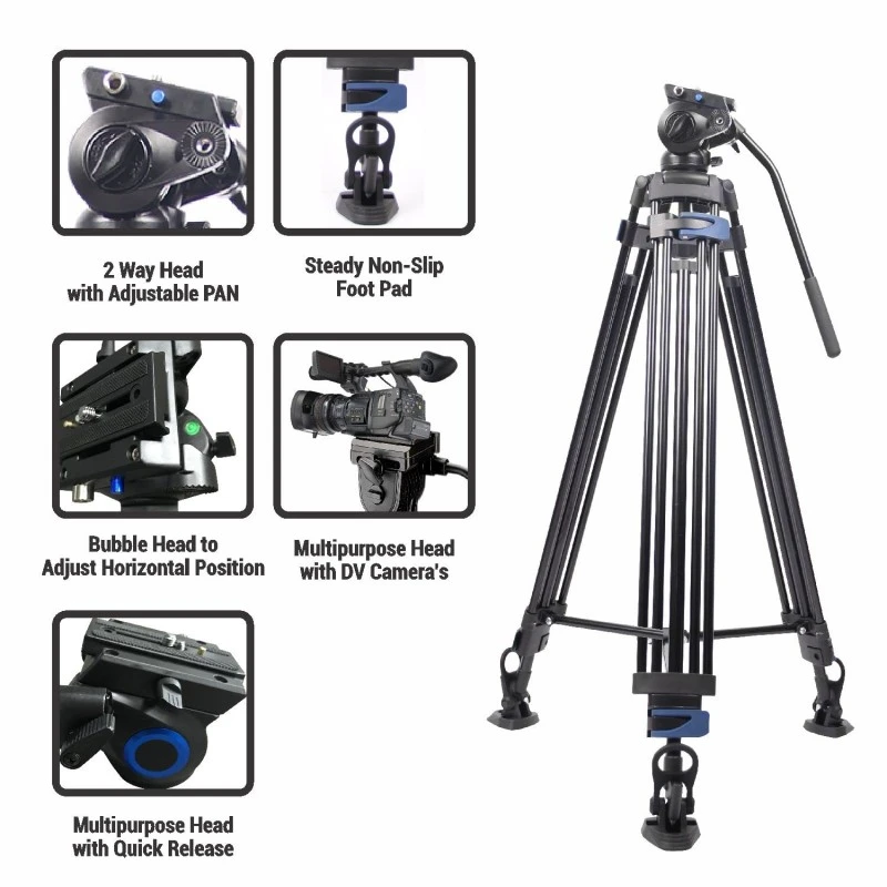 DIGITEK® (DPTR 895VD) 195 CM Tripod Cum Monopod with Aluminum Alloy & Multipurpose Head, 3-Way Head, Lightweight 590MM Folded with Carry Bag, Max Load 5Kg, Ideal for DSLR, DV Camera's DIGITEK® (DPTR 895VD) 195 CM Tripod Cum Monopod with Aluminum Alloy & Multipurpose Head, 3-Way Head, Lightweight 590MM Folded with Carry Bag, Max Load 5Kg, Ideal for DSLR, DV Camera's