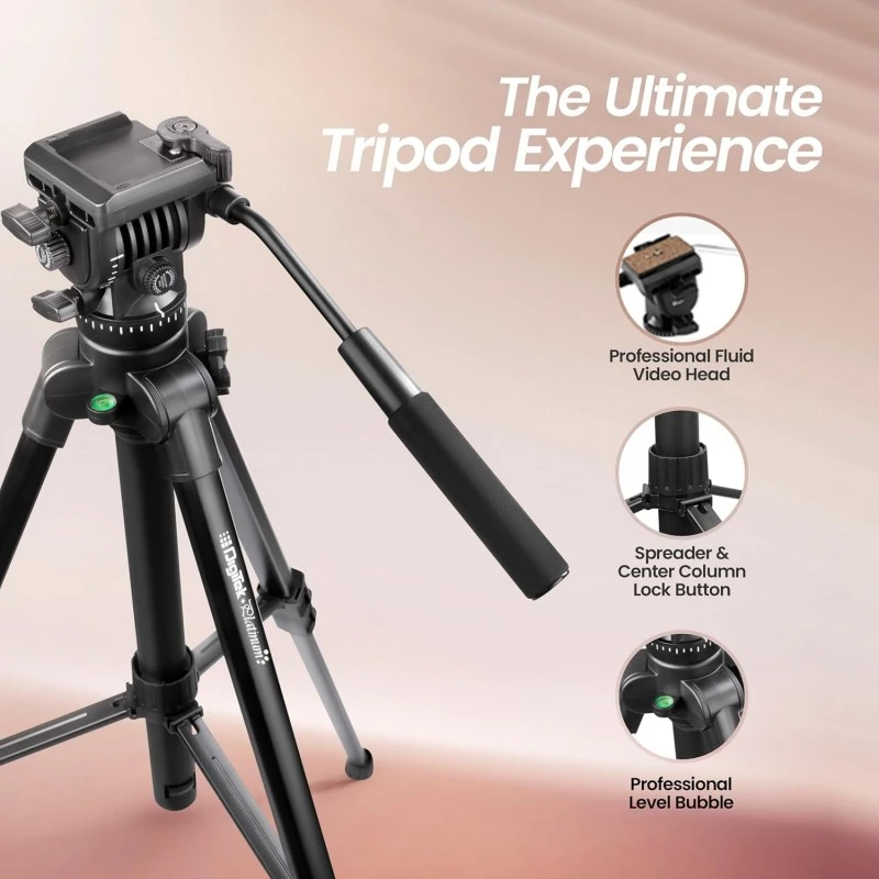 DIGITEK® (DPTR 895VD) 195 CM Tripod Cum Monopod with Aluminum Alloy & Multipurpose Head, 3-Way Head, Lightweight 590MM Folded with Carry Bag, Max Load 5Kg, Ideal for DSLR, DV Camera's DIGITEK® (DPTR 895VD) 195 CM Tripod Cum Monopod with Aluminum Alloy & Multipurpose Head, 3-Way Head, Lightweight 590MM Folded with Carry Bag, Max Load 5Kg, Ideal for DSLR, DV Camera's