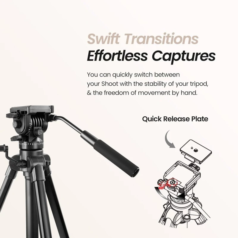DIGITEK® (DPTR 895VD) 195 CM Tripod Cum Monopod with Aluminum Alloy & Multipurpose Head, 3-Way Head, Lightweight 590MM Folded with Carry Bag, Max Load 5Kg, Ideal for DSLR, DV Camera's DIGITEK® (DPTR 895VD) 195 CM Tripod Cum Monopod with Aluminum Alloy & Multipurpose Head, 3-Way Head, Lightweight 590MM Folded with Carry Bag, Max Load 5Kg, Ideal for DSLR, DV Camera's