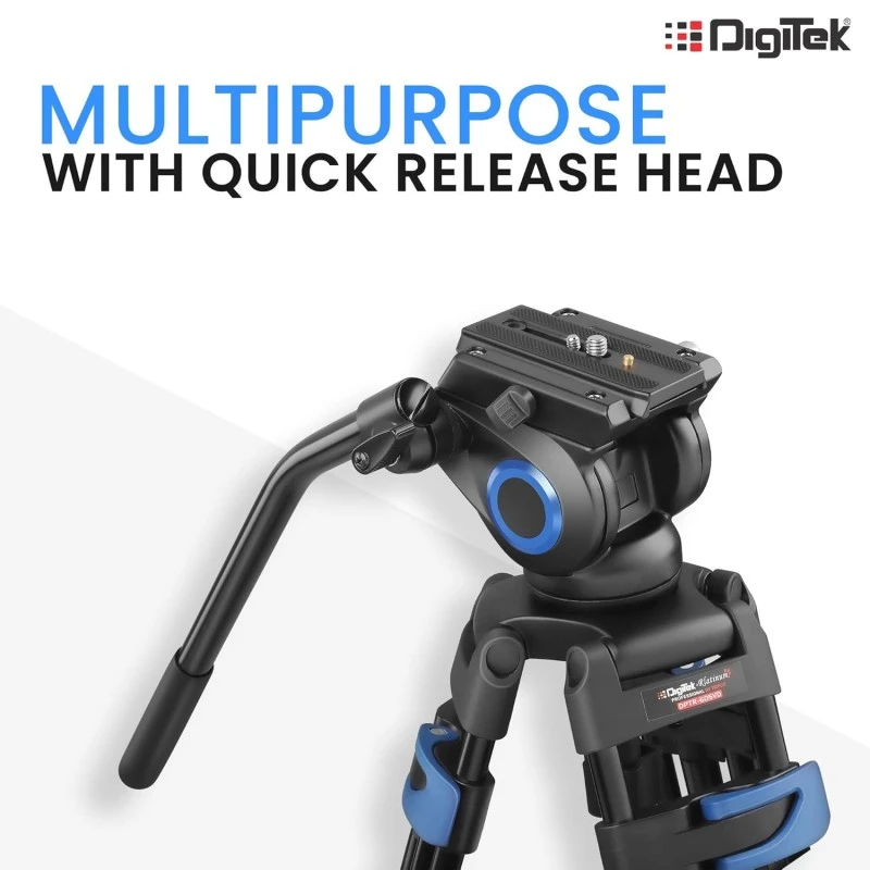 DIGITEK® (DPTR 895VD) 195 CM Tripod Cum Monopod with Aluminum Alloy & Multipurpose Head, 3-Way Head, Lightweight 590MM Folded with Carry Bag, Max Load 5Kg, Ideal for DSLR, DV Camera's DIGITEK® (DPTR 895VD) 195 CM Tripod Cum Monopod with Aluminum Alloy & Multipurpose Head, 3-Way Head, Lightweight 590MM Folded with Carry Bag, Max Load 5Kg, Ideal for DSLR, DV Camera's