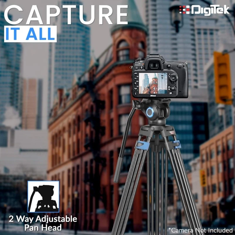 DIGITEK® (DPTR 895VD) 195 CM Tripod Cum Monopod with Aluminum Alloy & Multipurpose Head, 3-Way Head, Lightweight 590MM Folded with Carry Bag, Max Load 5Kg, Ideal for DSLR, DV Camera's DIGITEK® (DPTR 895VD) 195 CM Tripod Cum Monopod with Aluminum Alloy & Multipurpose Head, 3-Way Head, Lightweight 590MM Folded with Carry Bag, Max Load 5Kg, Ideal for DSLR, DV Camera's