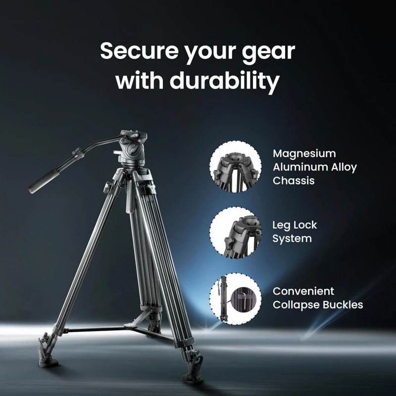 DIGITEK® (DPTR 895VD) 195 CM Tripod Cum Monopod with Aluminum Alloy & Multipurpose Head, 3-Way Head, Lightweight 590MM Folded with Carry Bag, Max Load 5Kg, Ideal for DSLR, DV Camera's DIGITEK® (DPTR 895VD) 195 CM Tripod Cum Monopod with Aluminum Alloy & Multipurpose Head, 3-Way Head, Lightweight 590MM Folded with Carry Bag, Max Load 5Kg, Ideal for DSLR, DV Camera's