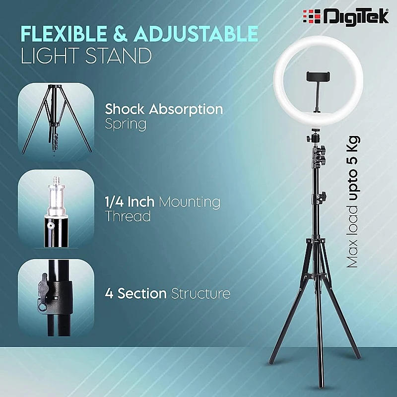 DIGITEK® (DRL-14C) Professional (31cm) Dual Temperature LED Ring Light with Tripod Stand & Mini Tripod for YouTube, Photo-Shoot, Video Shoot DIGITEK® (DRL-14C) Professional (31cm) Dual Temperature LED Ring Light with Tripod Stand & Mini Tripod for YouTube, Photo-Shoot, Video Shoot