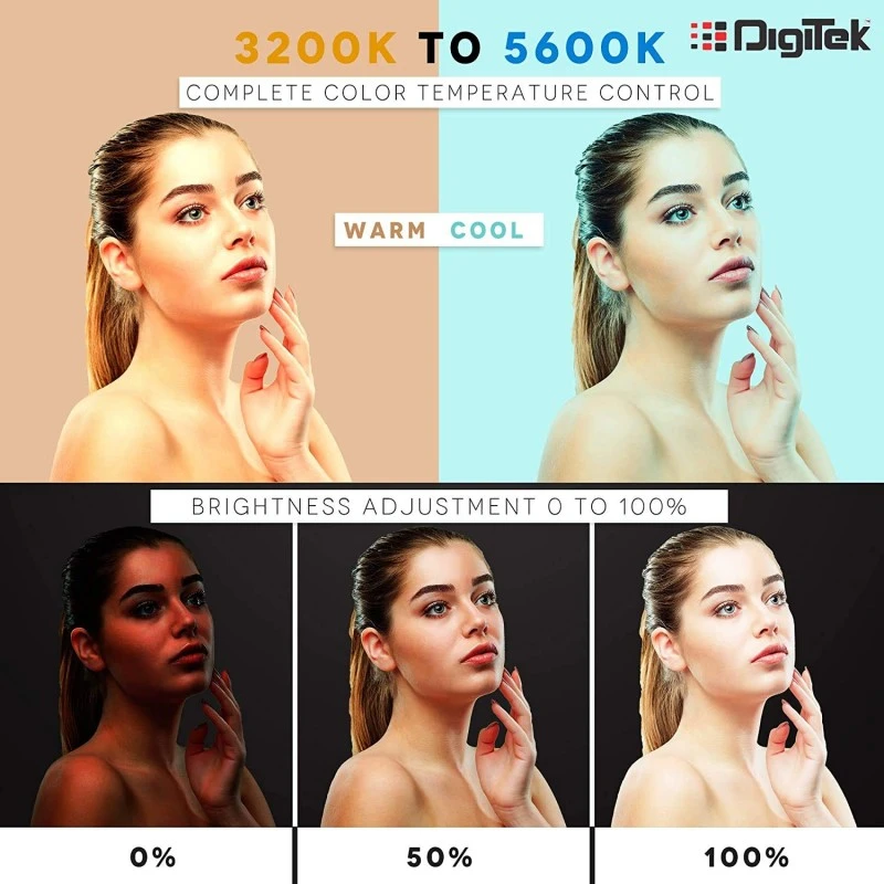 DIGITEK® (DRL 18RT C9) 18 Inch LED Ring Light with Remote Control & 250cm Stand - Smartphone Grip - AC Powered, USB Support - Adjustable Lighting Intensity - Photo, Video Shoots, Makeup, & Vlogging DIGITEK® (DRL 18RT C9) 18 Inch LED Ring Light with Remote Control & 250cm Stand - Smartphone Grip - AC Powered, USB Support - Adjustable Lighting Intensity - Photo, Video Shoots, Makeup, & Vlogging