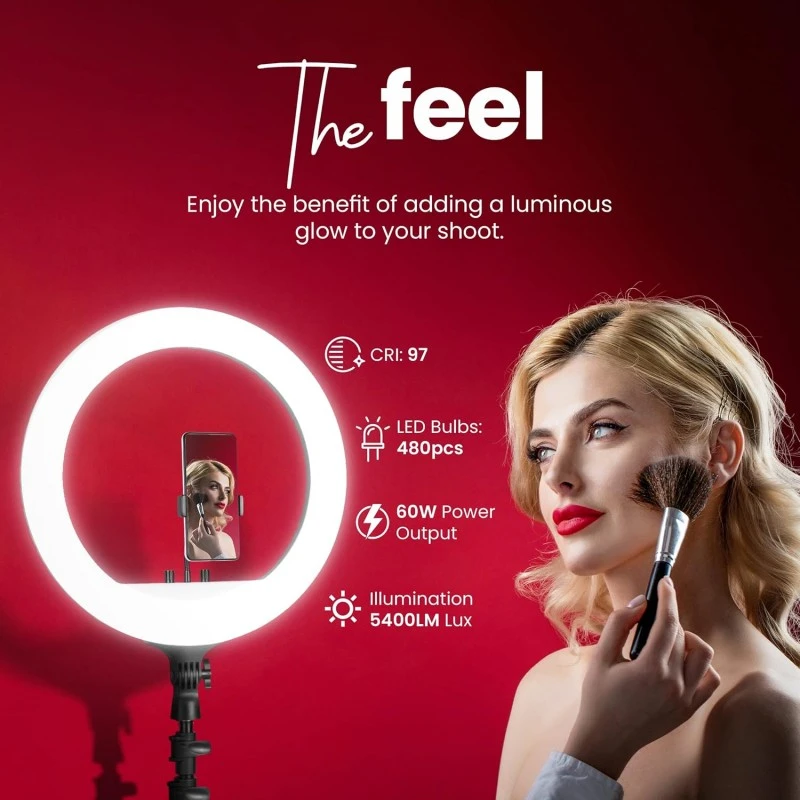 DIGITEK® (DRL-18RT) Profesional 46cm (18 Inch) LED Ring Light with Remote Control, Runs on AC Power with No Shadow apertures, Ideal use for Makeup Artist, Video Shoot, Fashion Photography & Many More DIGITEK® (DRL-18RT) Profesional 46cm (18 Inch) LED Ring Light with Remote Control, Runs on AC Power with No Shadow apertures, Ideal use for Makeup Artist, Video Shoot, Fashion Photography & Many More