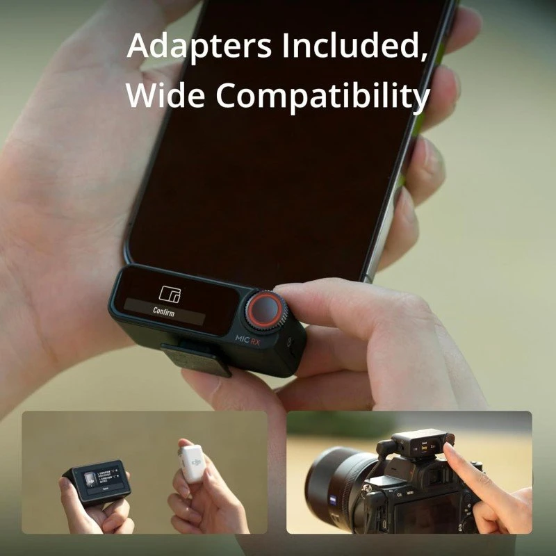 DJI MIC 2 (1 TX + 1 RX), Wireless Microphone with Intelligent Noise Cancelling, 32-bit Float Internal Recording, Optimized Sound, 250m (820 ft.) Range, Microphone for iPhone, Android, Camera, Vlogs DJI MIC 2 (1 TX + 1 RX), Wireless Microphone with Intelligent Noise Cancelling, 32-bit Float Internal Recording, Optimized Sound, 250m (820 ft.) Range, Microphone for iPhone, Android, Camera, Vlogs