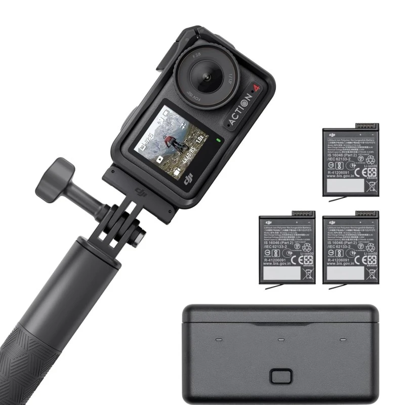 DJI Osmo Action 4 Adventure Combo-4K/120Fps Waterproof Action Digital Camera with A 1/1.3-Inch Sensor,10-Bit&D-Log M Color Performance,Up to 7.5H with 3Batteries,OutdoorCamera for Travel,Biking,Black DJI Osmo Action 4 Adventure Combo-4K/120Fps Waterproof Action Digital Camera with A 1/1.3-Inch Sensor,10-Bit&D-Log M Color Performance,Up to 7.5H with 3Batteries,OutdoorCamera for Travel,Biking,Black