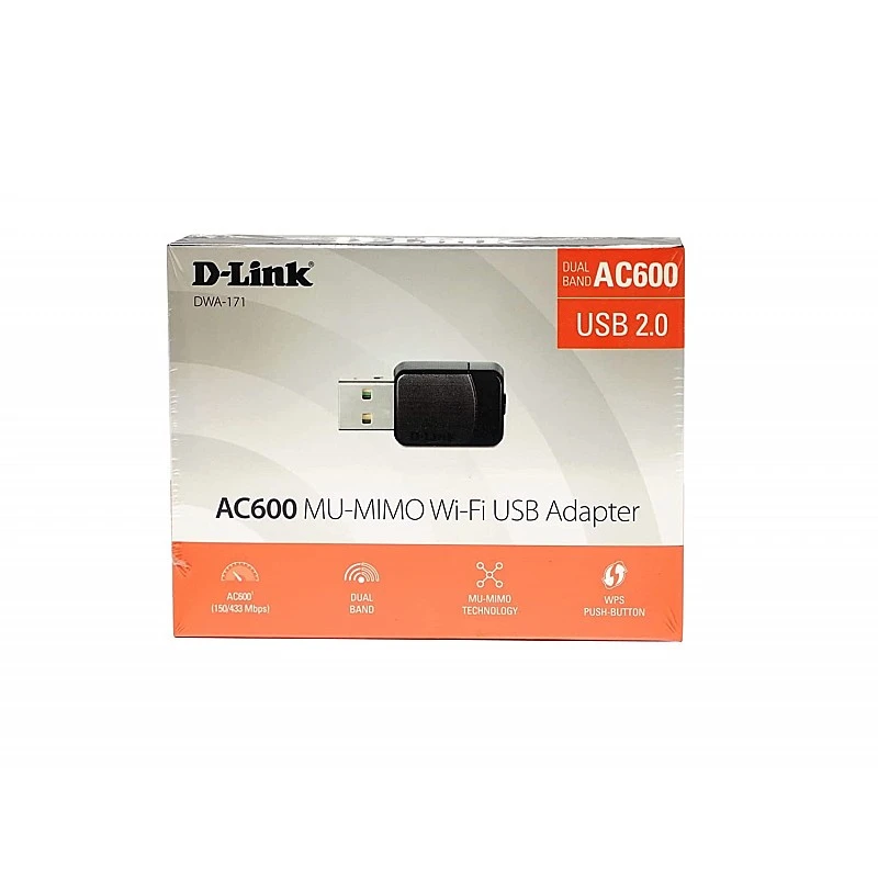 D-Link DWA-171 Wireless AC600 MU-MIMO Wi-Fi USB Adapter- D-Link DWA-171 Wireless AC600 MU-MIMO Wi-Fi USB Adapter-