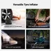 DYLECT Digital Tyre Inflator for Car, 12V DC, 22mm Cylinder, Upto 150 PSI, Portable Air Compressor Pump with LED Light, Auto Shut-Off, Sleek and Portable, Copper Winding, Fast Inflation, Carry Bag DYLECT Digital Tyre Inflator for Car, 12V DC, 22mm Cylinder, Upto 150 PSI, Portable Air Compressor Pump with LED Light, Auto Shut-Off, Sleek and Portable, Copper Winding, Fast Inflation, Carry Bag