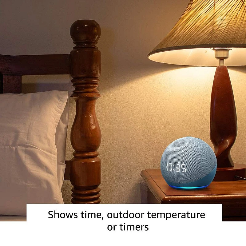 Echo Dot (4th Gen, 2020 release) with clock | Next generation smart speaker with powerful bass, LED display and Alexa (White) Echo Dot (4th Gen, 2020 release) with clock | Next generation smart speaker with powerful bass, LED display and Alexa (White)