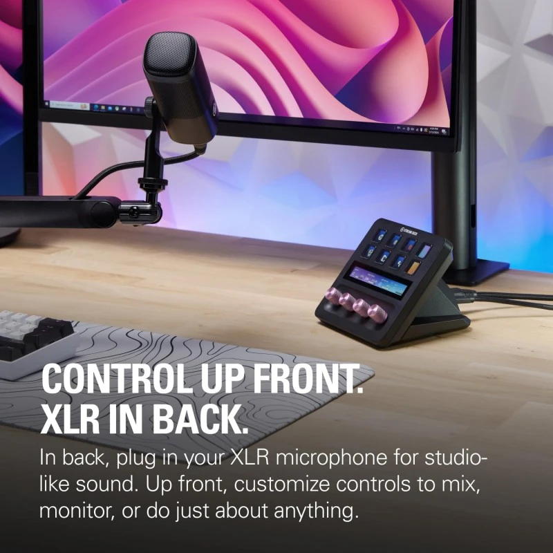 Elgato Stream Deck +,Audio Mixer,Production Console And Studio Controller And For Content Creators,Streaming,Gaming,With Customisable Touch Strip Dials And Lcd Keys,Works With Mac And Pc,USB-A,Black Elgato Stream Deck +,Audio Mixer,Production Console And Studio Controller And For Content Creators,Streaming,Gaming,With Customisable Touch Strip Dials And Lcd Keys,Works With Mac And Pc,USB-A,Black