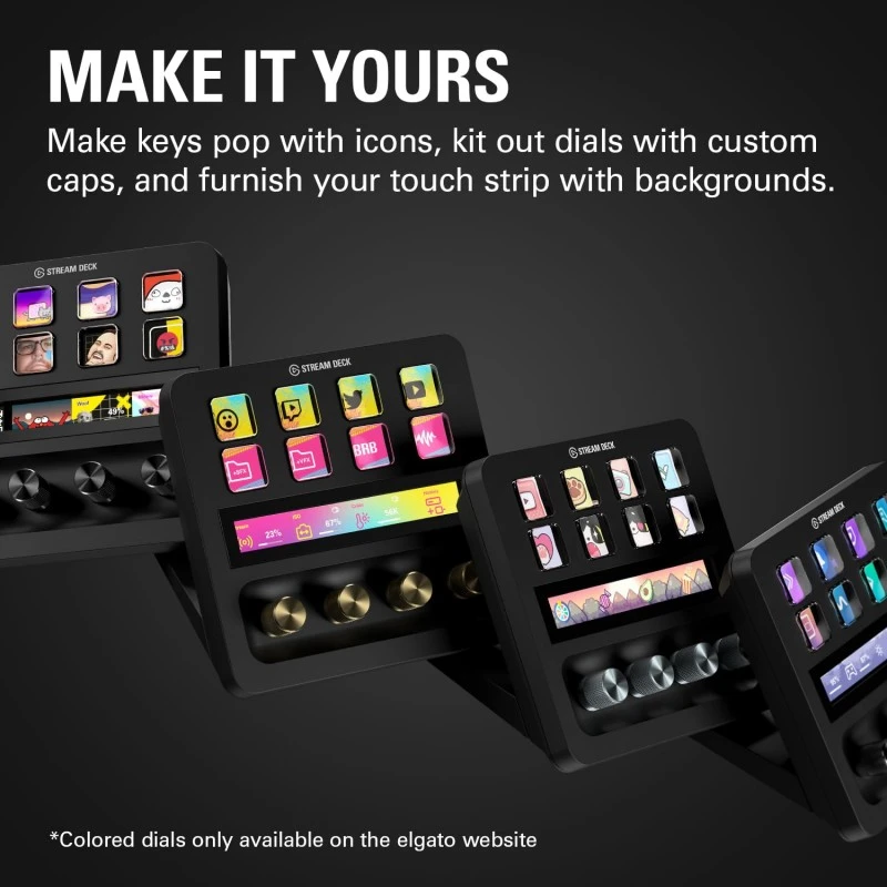 Elgato Stream Deck +,Audio Mixer,Production Console And Studio Controller And For Content Creators,Streaming,Gaming,With Customisable Touch Strip Dials And Lcd Keys,Works With Mac And Pc,USB-A,Black Elgato Stream Deck +,Audio Mixer,Production Console And Studio Controller And For Content Creators,Streaming,Gaming,With Customisable Touch Strip Dials And Lcd Keys,Works With Mac And Pc,USB-A,Black