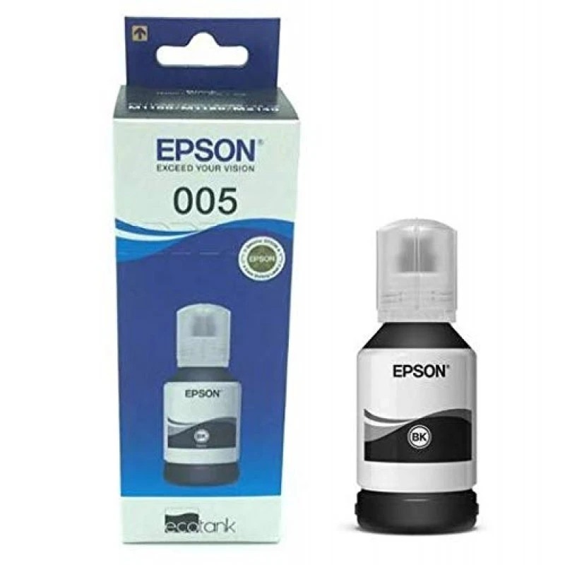 Epson 005 120 ml Black Ink Bottle, Compatible with M1100/M1120/M2140 Printer Models Epson 005 120 ml Black Ink Bottle, Compatible with M1100/M1120/M2140 Printer Models
