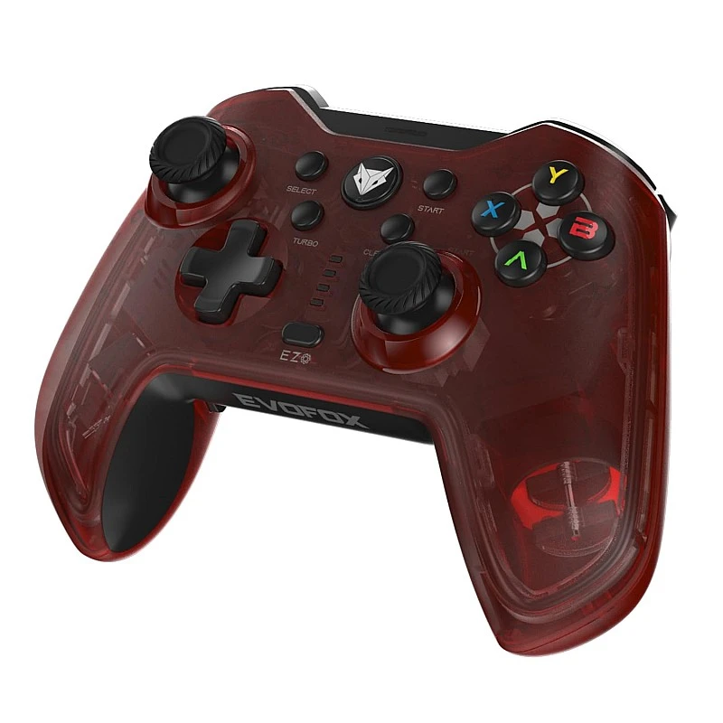 EvoFox Elite X Wireless Gamepad for PC, Macro Buttons, Adjustable Vibration, Turbo Mode, Analog Triggers, Low Latency, USB Extender, Blue Shell EvoFox Elite X Wireless Gamepad for PC, Macro Buttons, Adjustable Vibration, Turbo Mode, Analog Triggers, Low Latency, USB Extender, Blue Shell
