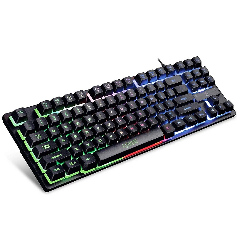 Evofox fireblade gaming wired keyboard with led backlit, 19 anti-ghosting keys and windows lock key tkl black Evofox fireblade gaming wired keyboard with led backlit, 19 anti-ghosting keys and windows lock key tkl black