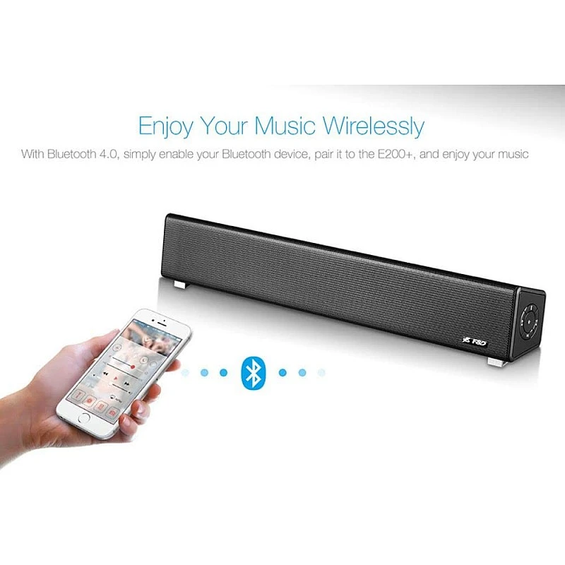 F&D 5W Wireless E200 Plus Sound Bar Speakers (Black) F&D 5W Wireless E200 Plus Sound Bar Speakers (Black)